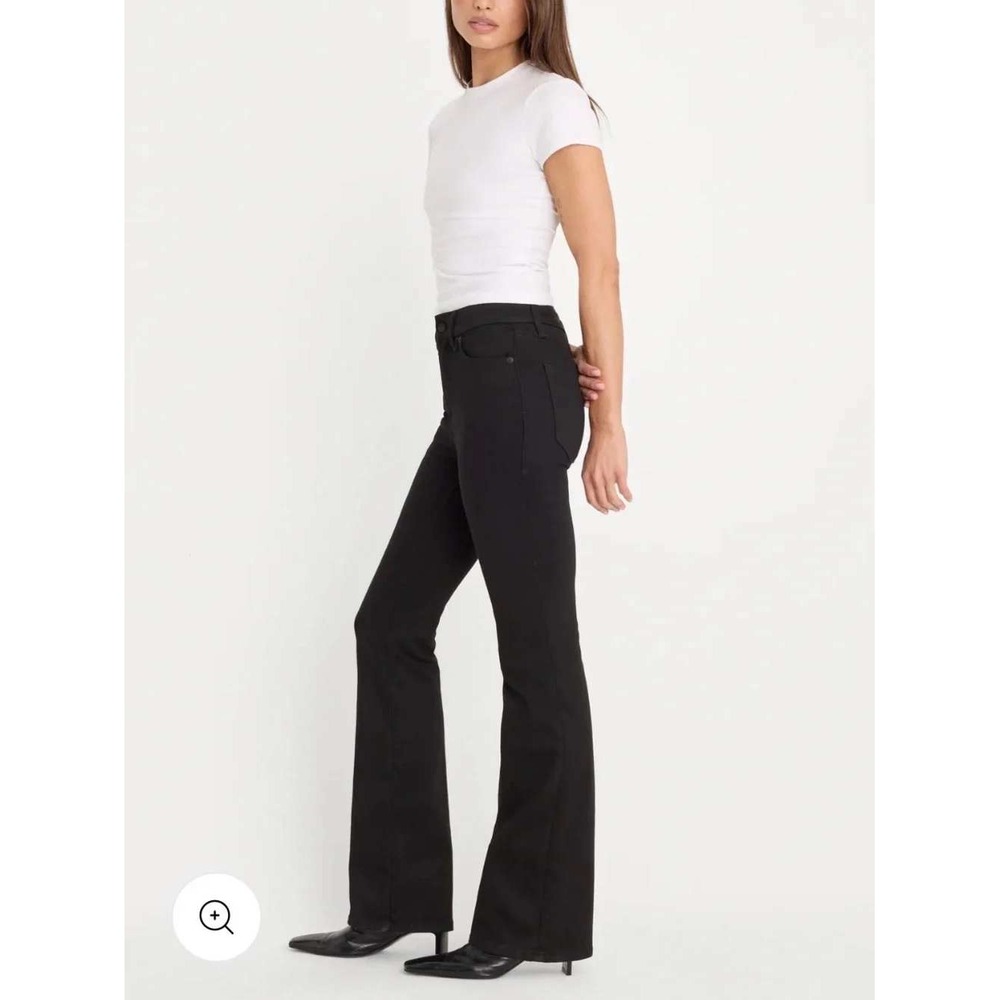 Good American Good Classic Slim Bootcut Jeans Black High Rise Size 14/32 NEW
